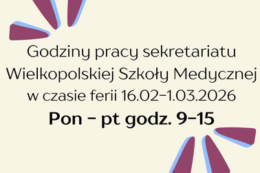Godziny pracy sekretariatu w czasie ferii